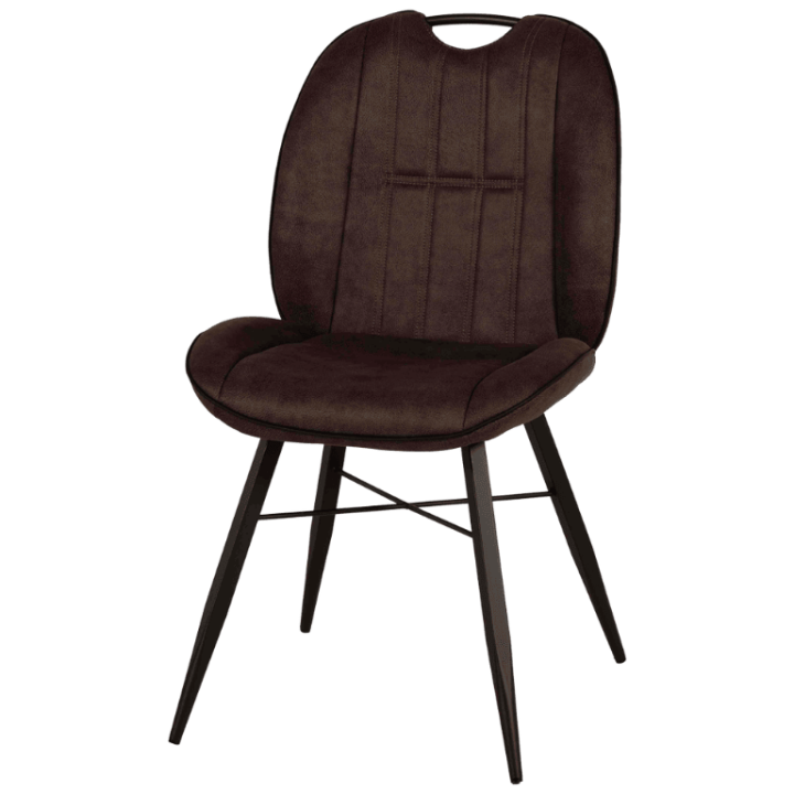 Shelton - Chaise en tissu Luxor anthracite