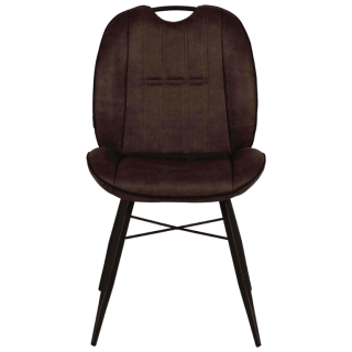 Shelton - Chaise en tissu Luxor anthracite