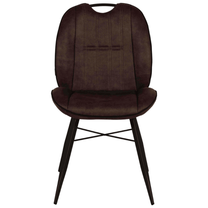 Shelton - Chaise en tissu Luxor anthracite
