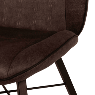 Shelton - Chaise en tissu Luxor anthracite