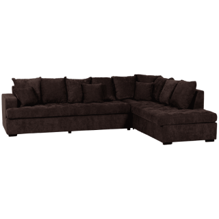 Preston - salon d'angle 3-CL gris anthracite