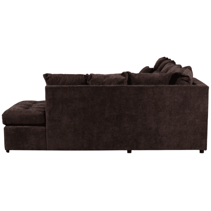 Preston - salon d'angle 3-CL gris anthracite