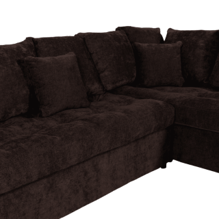 Preston - salon d'angle 3-CL gris anthracite