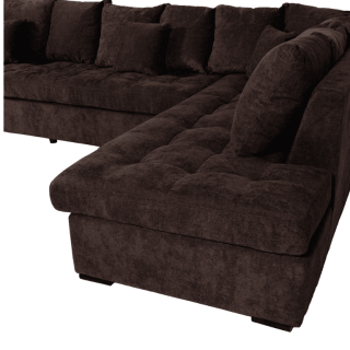 Preston - salon d'angle 3-CL gris anthracite