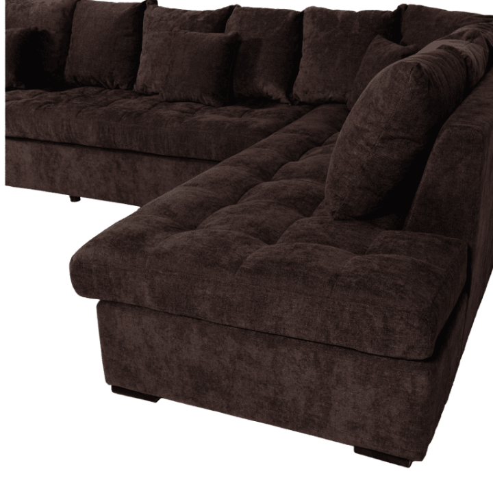 Preston - salon d'angle 3-CL gris anthracite