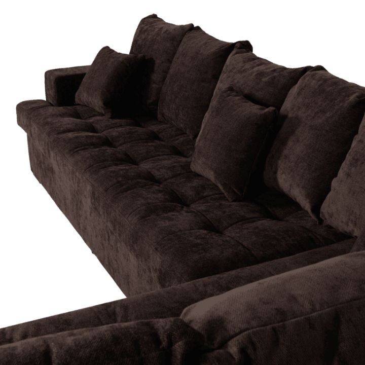 Preston - salon d'angle 3-CL gris anthracite