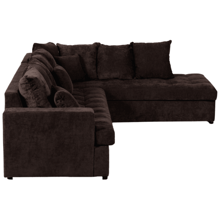 Preston - salon d'angle 3-CL gris anthracite