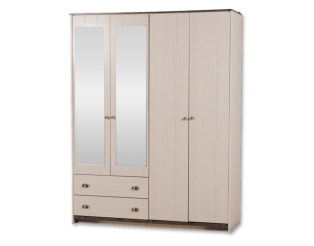 Armoire 4 portes avec miroir Arlo