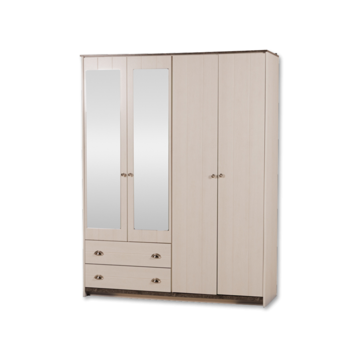 Armoire 4 portes avec miroir Arlo