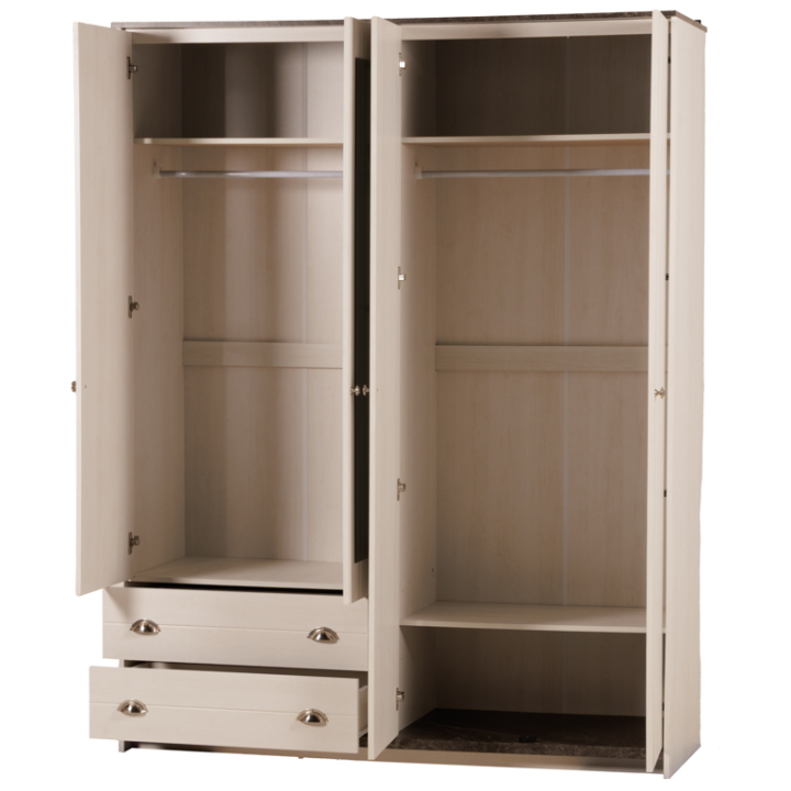 Armoire 4 portes avec miroir Arlo