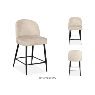 Tabouret de bar Kit - Movie taupe