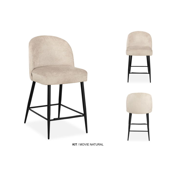 Tabouret de bar Kit - Movie taupe