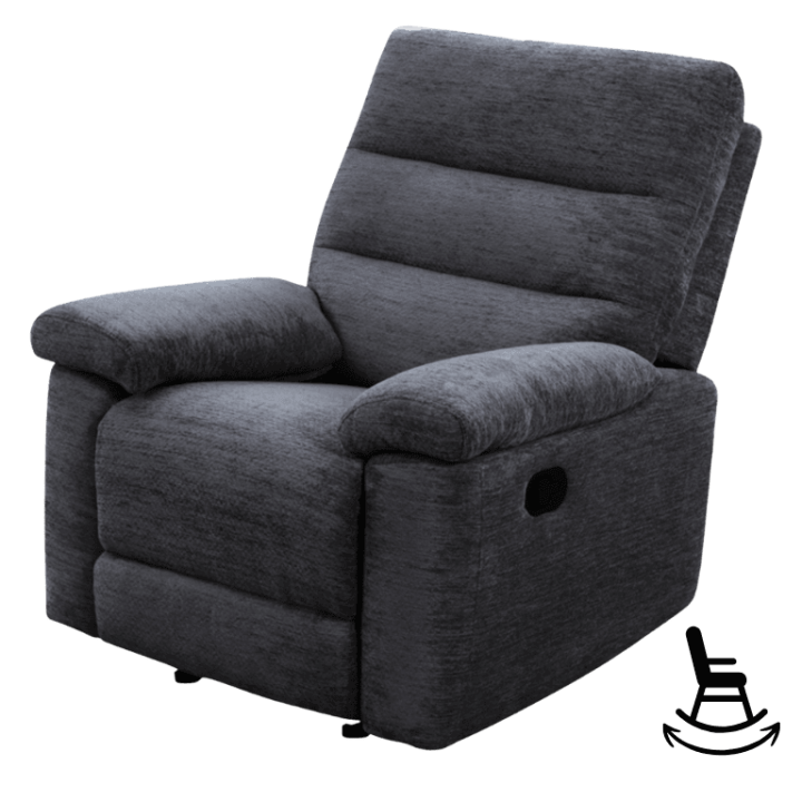 Fauteuil Coral basculant gris foncé
