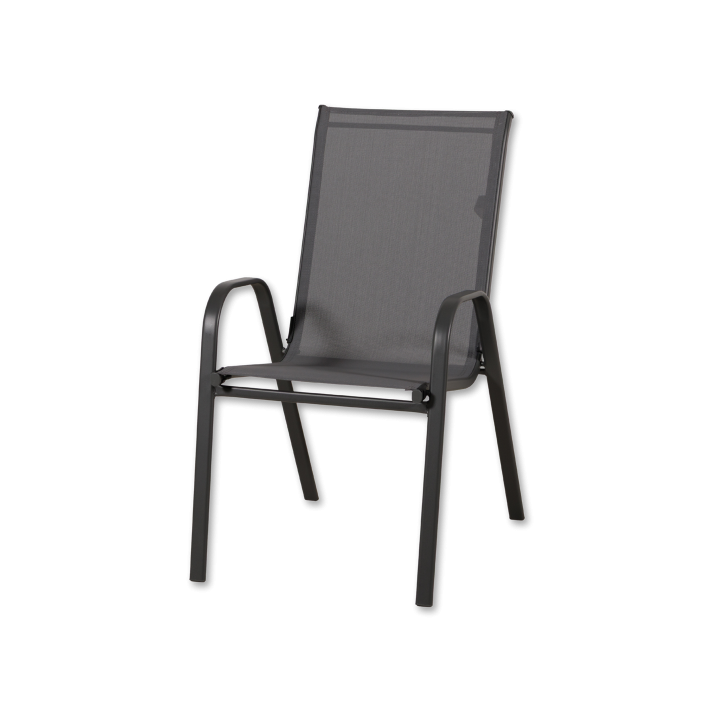 Anduze - Chaise de jardin en tissu gris