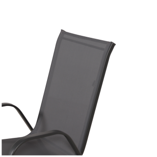 Anduze - Chaise de jardin en tissu gris
