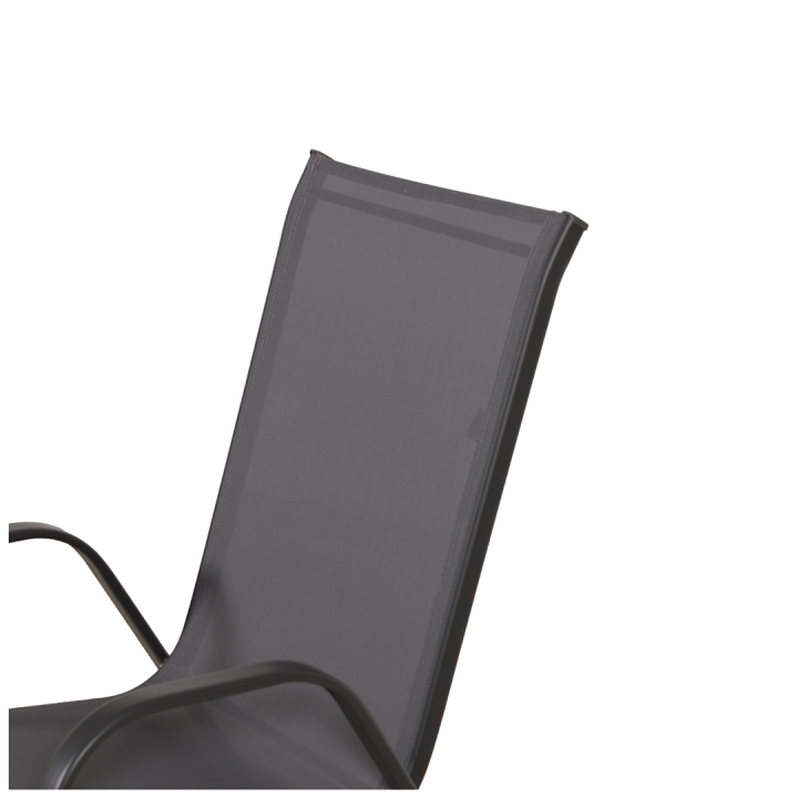 Anduze - Chaise de jardin en tissu gris