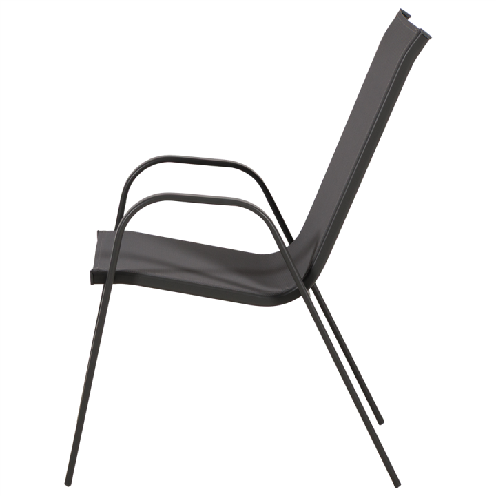 Anduze - Chaise de jardin en tissu gris