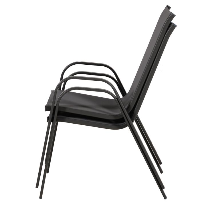 Anduze - Chaise de jardin en tissu gris