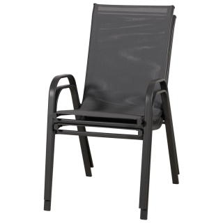 Anduze - Chaise de jardin en tissu gris