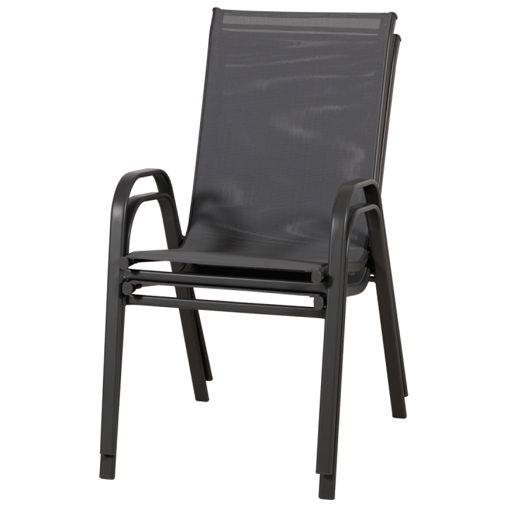 Anduze - Chaise de jardin en tissu gris