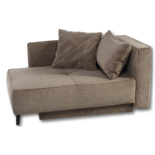 Recamiere velours taupe REX