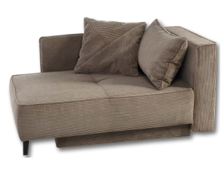 Recamiere velours taupe REX