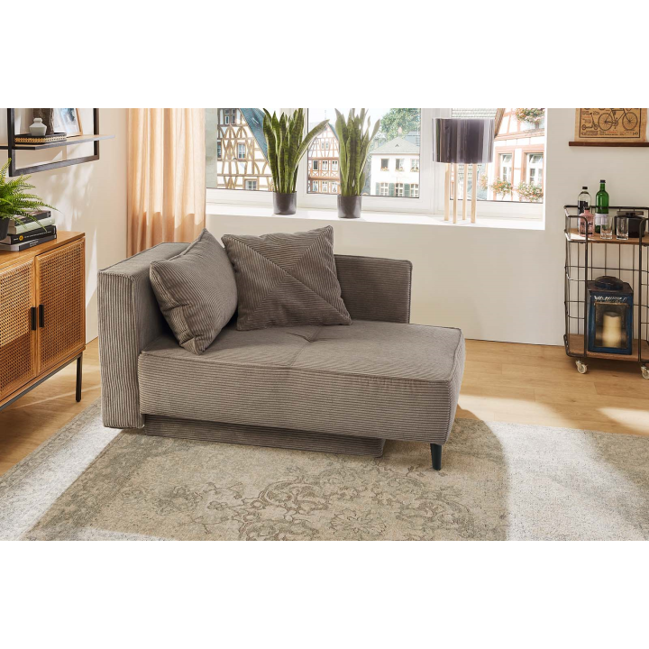 Recamiere velours taupe REX
