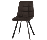Chaise Stella tissu gris vintage