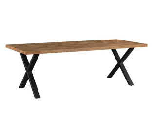 Table Etienne piétement X 220 cm