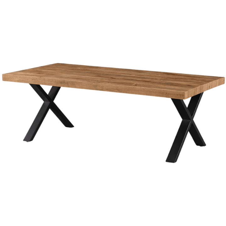 Table de salon 130cm avec pied en X Etienne