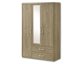 Armoire 3 portes Cara caramel oak