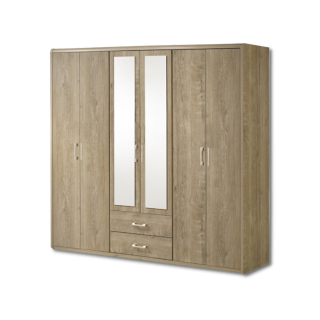 Armoire 6 portes Cara caramel oak