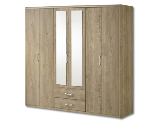 Armoire 6 portes Cara caramel oak