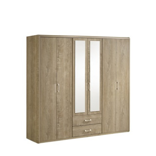 Armoire 6 portes Cara caramel oak