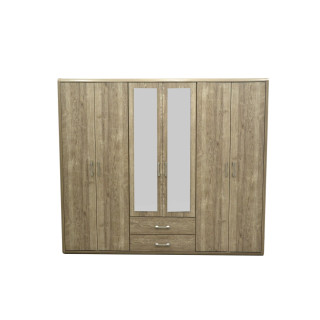 Armoire 6 portes Cara caramel oak