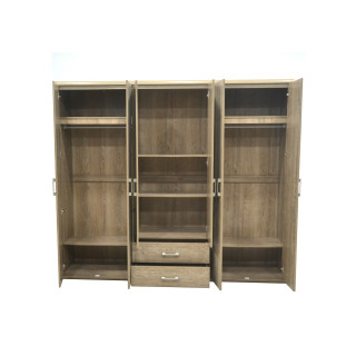 Armoire 6 portes Cara caramel oak