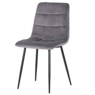 Chaise Zola Velours gris