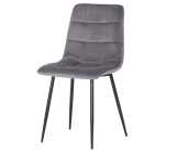 Chaise Zola Velours gris