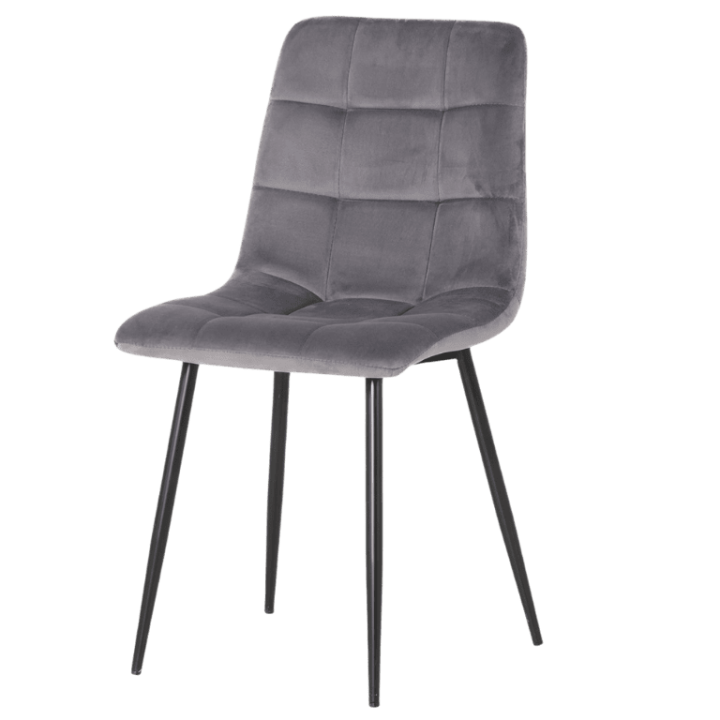 Chaise Zola Velours gris