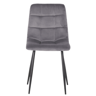 Chaise Zola Velours gris