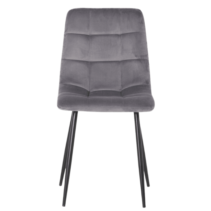 Chaise Zola Velours gris