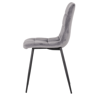 Chaise Zola Velours gris