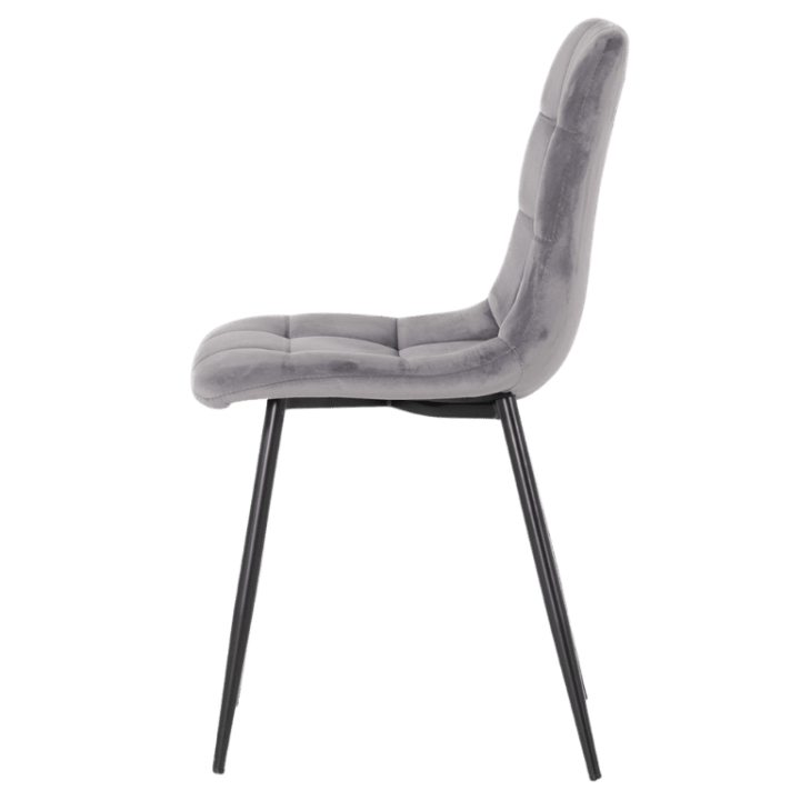 Chaise Zola Velours gris