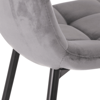 Chaise Zola Velours gris