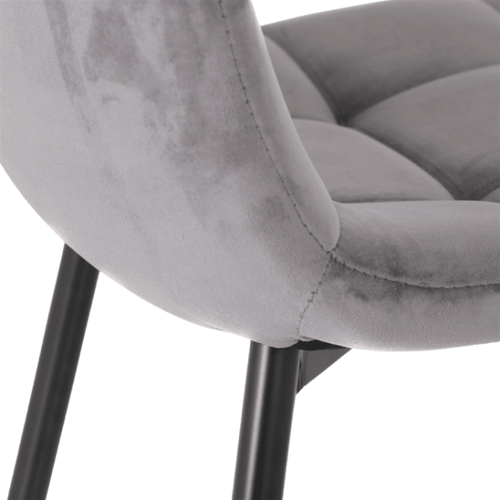 Chaise Zola Velours gris