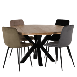 Chaise Zola Velours gris