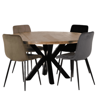 Chaise Zola marron clair
