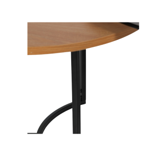 Set 2 tables de salon UCT23021 verre noir/naturel