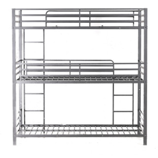 Lit superposé 3 couchages 90x190 Earl Triple gris
