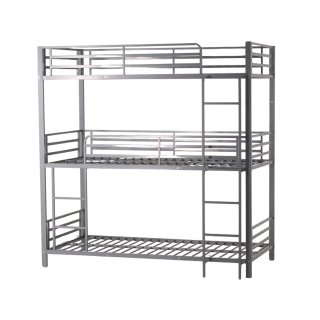 Lit superposé 3 couchages 90x190 Earl Triple gris